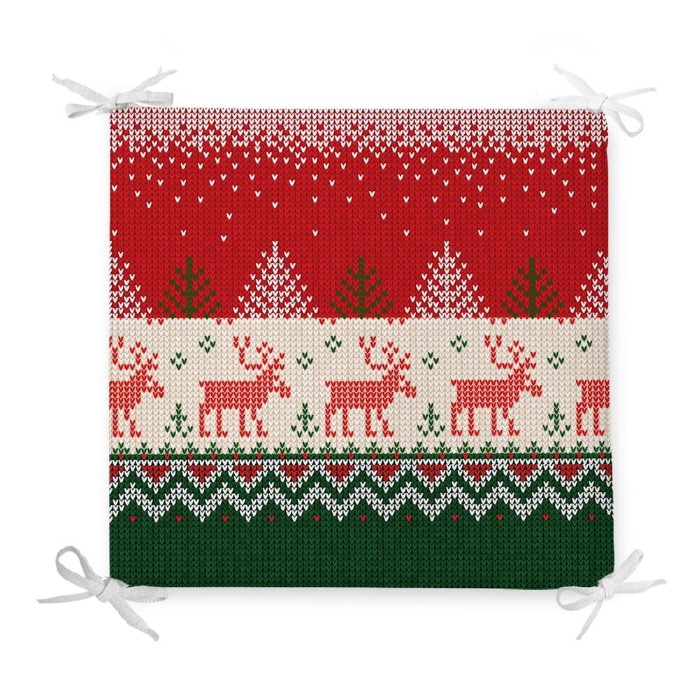 Vánoční podsedák s příměsí bavlny Minimalist Cushion Covers Merry Xmas, 42 x 42 cm