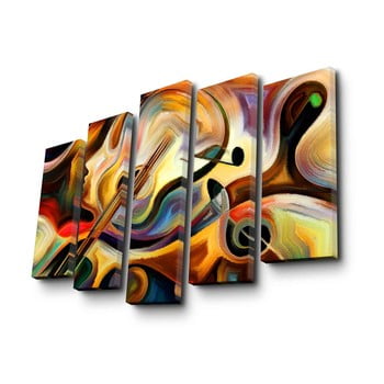Tablou din mai multe piese abstract music, 105 x 70 cm