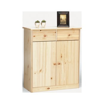 Comodă cu 2 sertare în decor natural steens mario, înălțime 89,1 cm