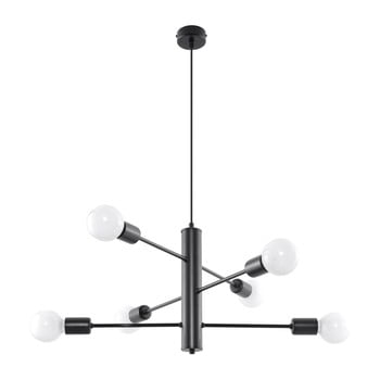 Lustră nice lamps donato 6, negru 