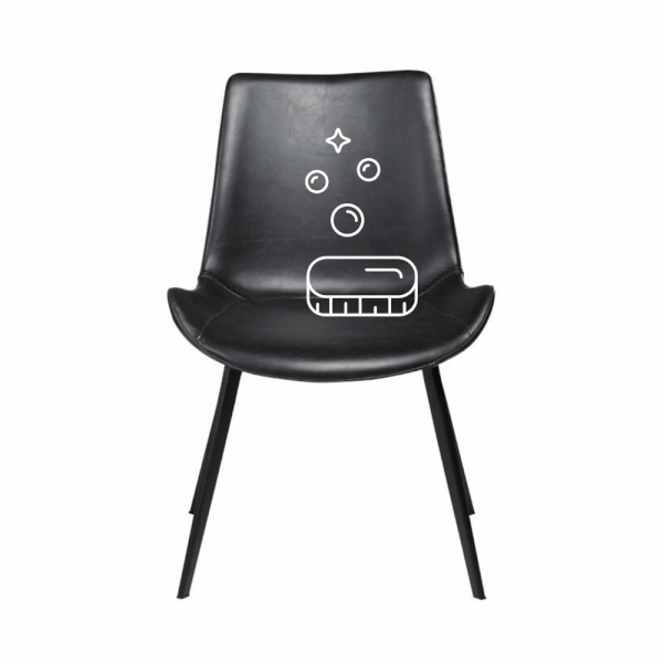Čištění židle s opěrkou s koženkovým čalouněním, mokré hloubkové čištění + výživa koženky