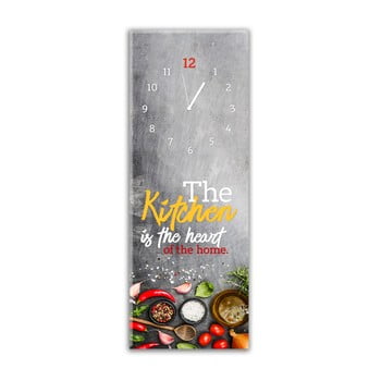 Ceas de perete styler glassclock kitchen heart, 20 x 60 cm