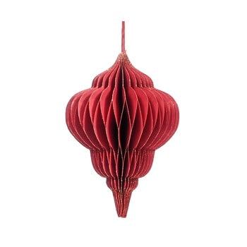 Decorațiune din hârtie pentru crăciun only natural, lungime 10 cm, roșu