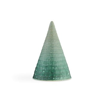 Statuetă decorativă din ceramică Kähler Design Glazed Cone Aqua, înălțime 15 cm, turcoaz