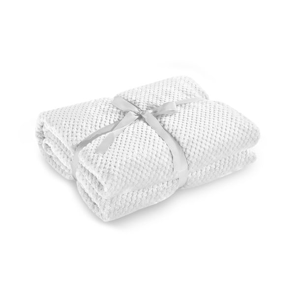 Bílá deka z mikrovlákna DecoKing Henry, 70 x 150 cm