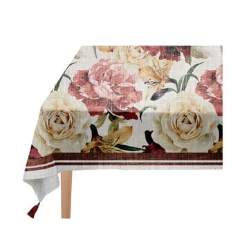 Față de masă linen couture roses, 140 x 200 cm