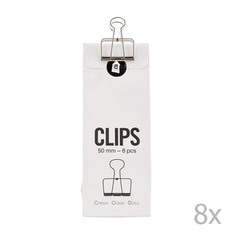 Set 8 clipsuri de birou monograph, 5 cm