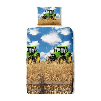 Lenjerie de pat din bumbac pentru copii good morning farmer, 140 x 200 cm