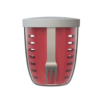 Recipient gustare cu furculiță Rosti Mepal Ellipse, 600 ml, roșu