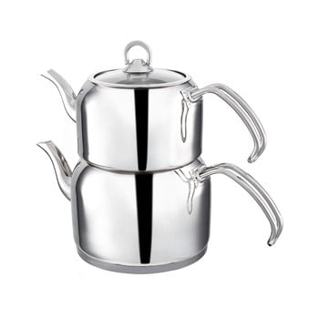 Ceainic dublu din oțel inoxidabil teafull