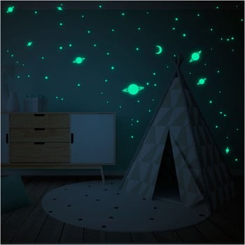 Set autocolante fosforescente de perete ambiance milky way