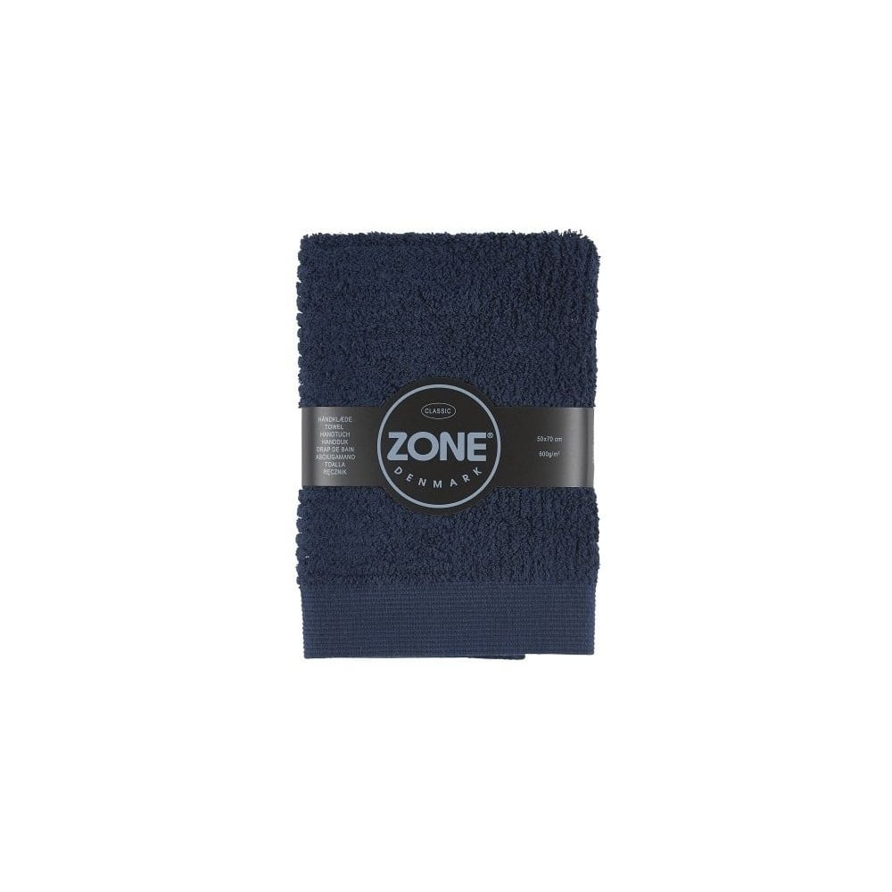 Tmavě modrý ručník Zone Classic, 70 x 50 cm