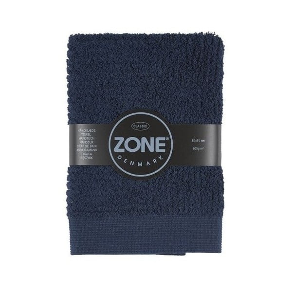 Tmavě modrý ručník Zone Classic, 70 x 50 cm