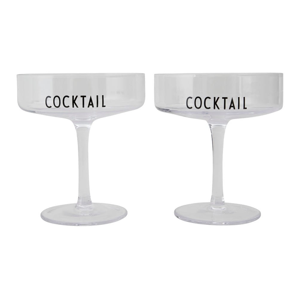 Sada 2 koktejlových sklenic Design Letters Cocktail