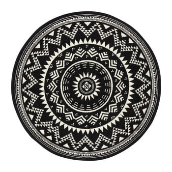 Covor hanse home celebration, ⌀ 140 cm, negru