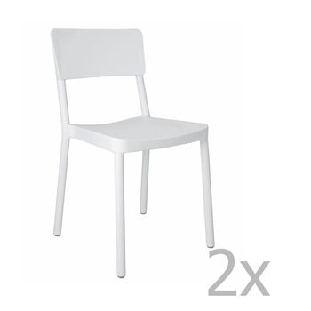 Set 2 scaune de grădină Resol Lisboa, alb title=Set 2 scaune de grădină Resol Lisboa, alb