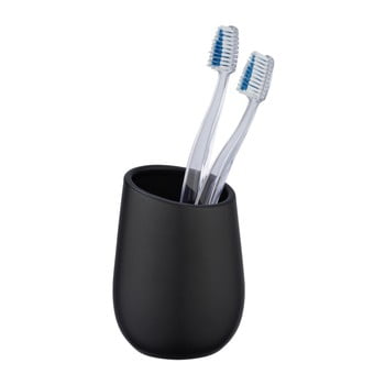 Suport din ceramică pentru periuțele de dinți wenko badi, negru