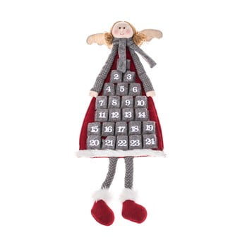 Calendar advent textil suspendat dakls, lungime 110 cm, formă înger