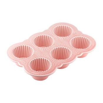 Formă de porțelan pentru brioșe ladelle bake, roz