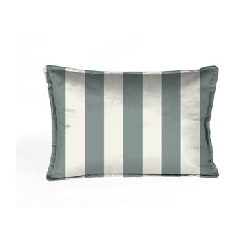Față de pernă decorativă velvet atelier stripes, 50 x 35 cm, alb-albastru