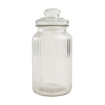 Recipient din sticlă t&g woodware ribbed, 1,3 l