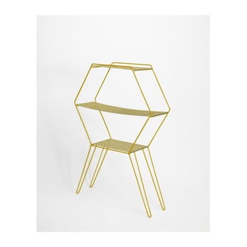 Raft metalic surdic estanteria de pie hexagon, galben