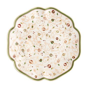 Platou Brandani Tempo di Festa, ⌀ 31 cm, alb