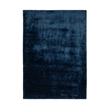 Covor țesut manual Flair Rugs Swarowski, 160 x 230 cm, albastru închis