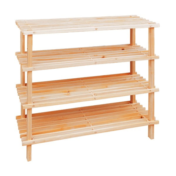 Čtyřpatrový dřevěný stojan na boty Premier Housewares