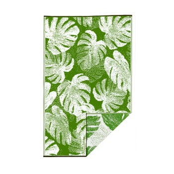 Covor reversibil potrivit pentru exterior, din plastic reciclat fab hab panama green, 120 x 180 cm, verde