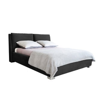 Pat dublu mazzini beds vicky, 160 x 200 cm, negru
