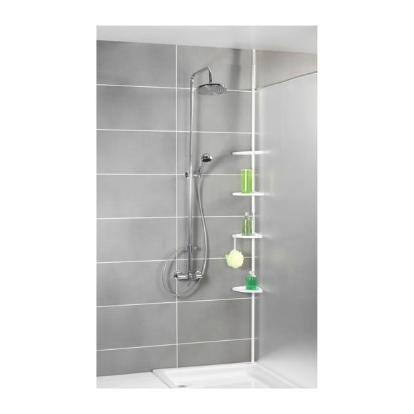 Bílá teleskopická nástěnná polička do koupelny Wenko Easy