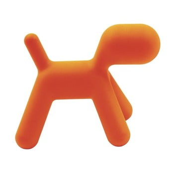 Scaun în formă de câine pentru copii magis puppy, înălțime 34,5 cm, portocaliu
