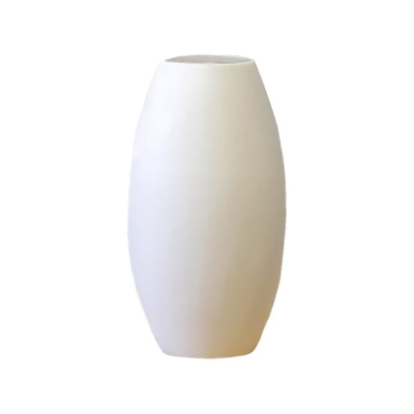 Bílá keramická váza Rulina Roll, výška 23 cm