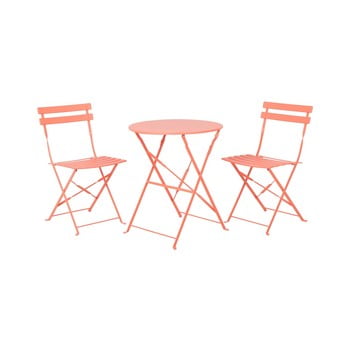 Set mobilier de grădină monobeli retro, roșu corai