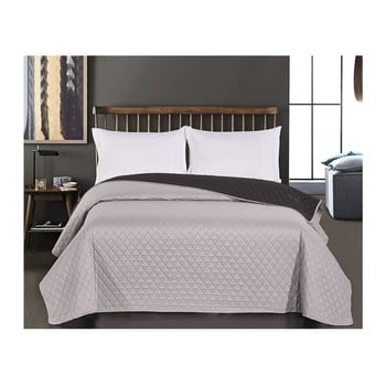 Cuvertură reversibilă din microfibră decoking axel, 170 x 210 cm, negru - argintiu