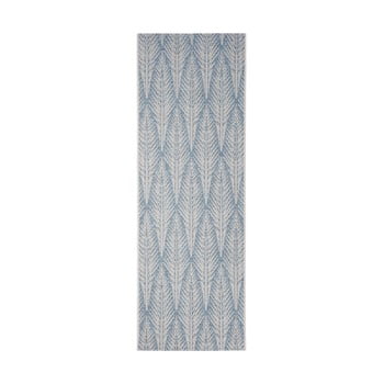 Covor potrivit pentru exterior bougari pella, 70 x 200 cm, gri - albastru