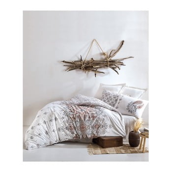 Set lenjerie de pat din bumbac pentru pat dublu ranforce alia, 200 x 220 cm