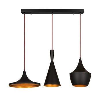 Lustră de 3 becuri opviq lights elmas line, negru