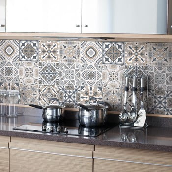 Set 24 autocolante pentru perete ambiance decal tiles azulejos giacomo, 10 x 10 cm