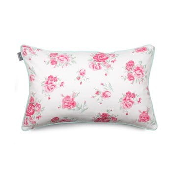 Față de pernă verde mentol welovebeds roses, 40 x 60 cm