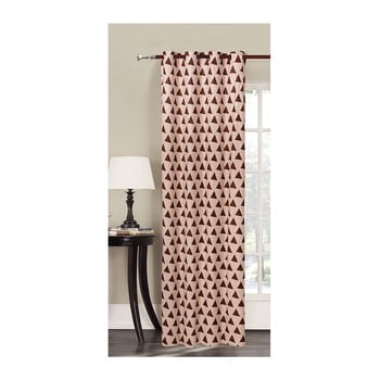 Draperie din microfibră decoking triangles, 140 x 245 cm, bej