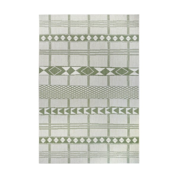 Zeleno-béžový venkovní koberec Ragami Madrid, 80 x 150 cm