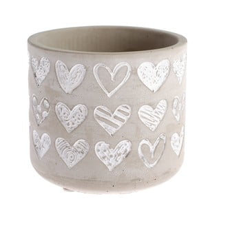 Ghiveci din beton dakls my garden hearts, înălțime 10 cm
