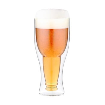 Pahar pentru bere cu perete dublu vialli design, 350 ml