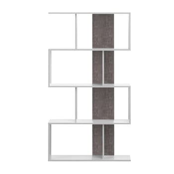 Bibliotecă cu detalii în decor de beton temahome sigma, alb