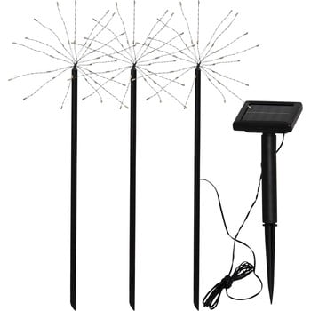Set 3 lampadare solare pentru exterior best season firework