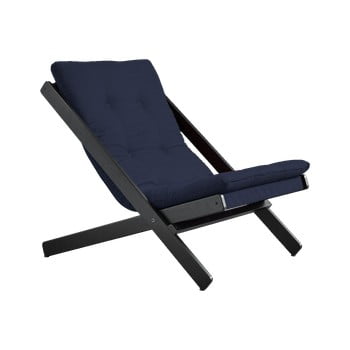 Fotoliu pliabil din lemn de fag karup design navy, 60 x 116 cm, albastru închis