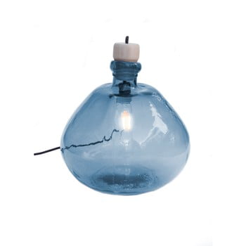 Veioză din sticlă reciclată surdic tropez, ø 22 cm, albastru deschis