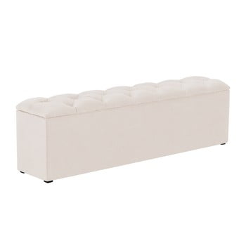 Ladă tapițată cu spațiu de depozitare kooko home manna, 47 x 160 cm, bej